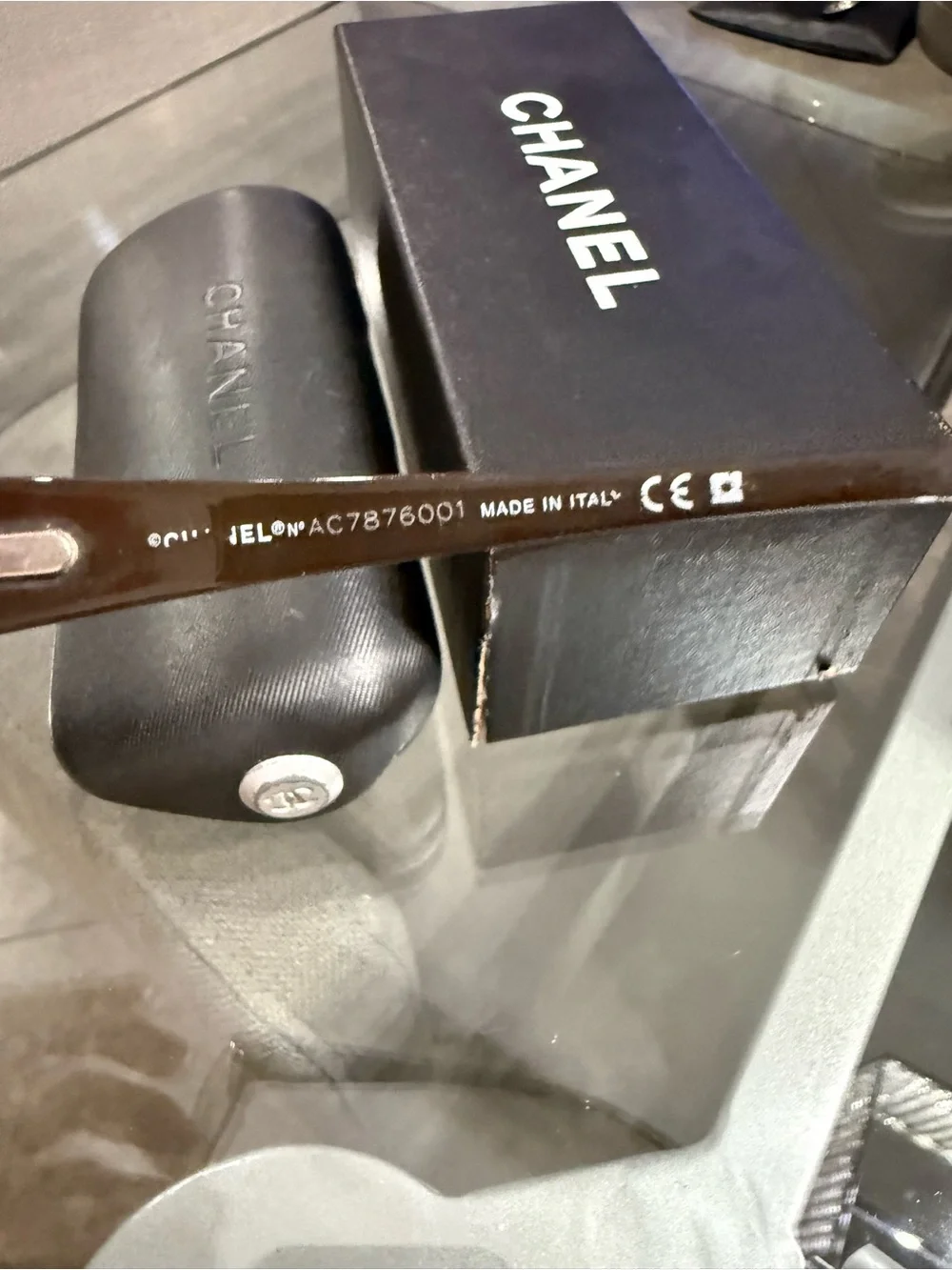 Chanel Black/Gold Rectangular Women’s Eyeglasses